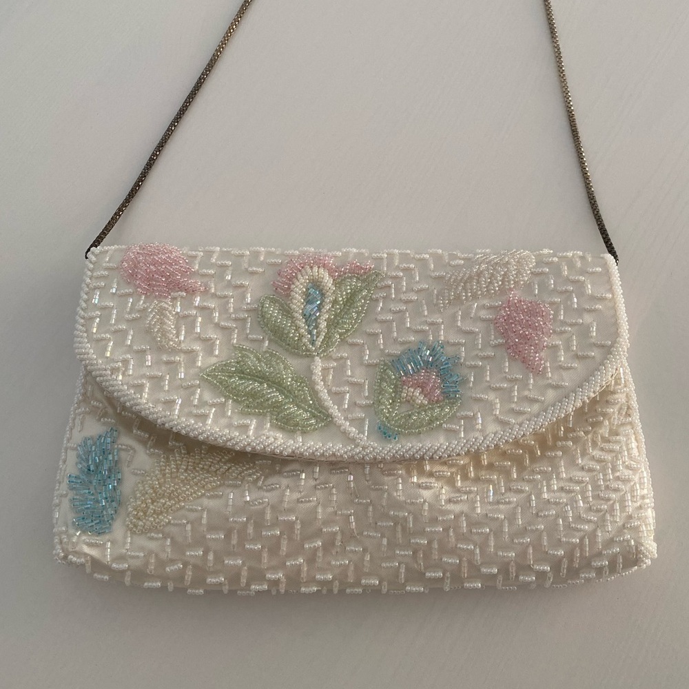Vintage 1980s beaded Andre Cellili clutch